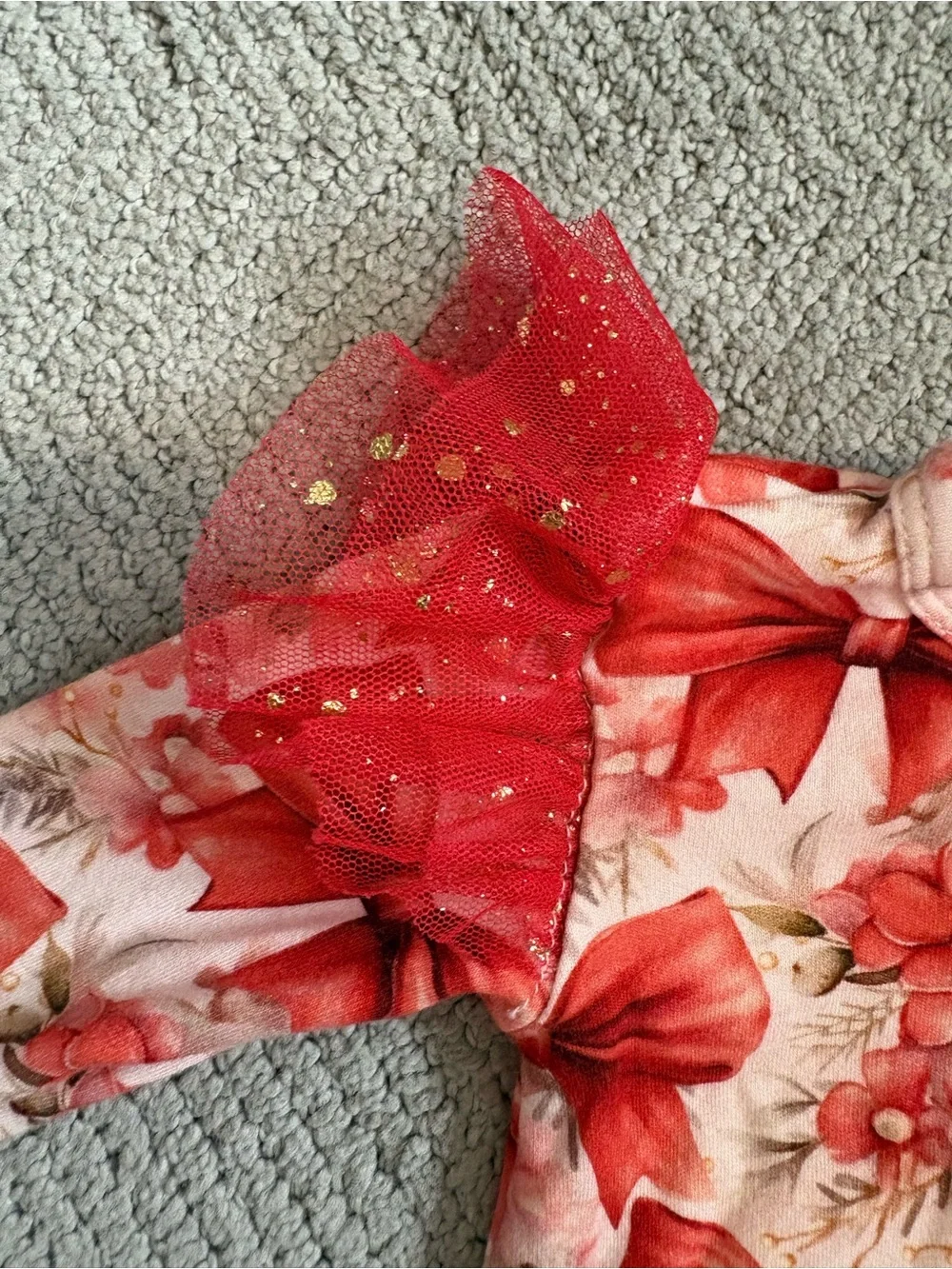 before & ever ruffle bow
